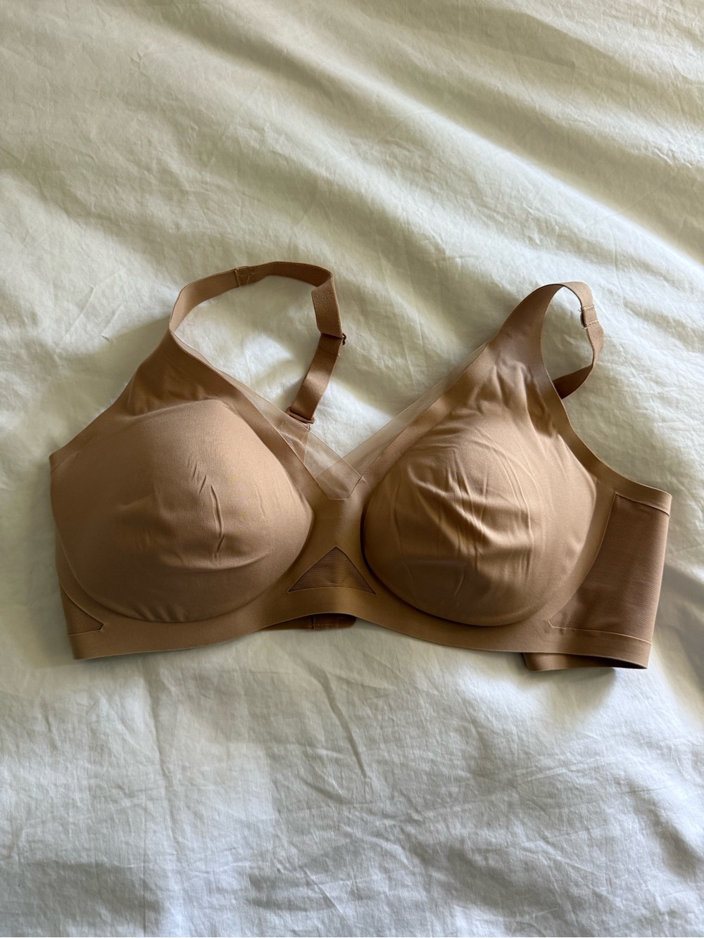 Honeylove CrossOver Bra Sand 34 D/DD - EUC